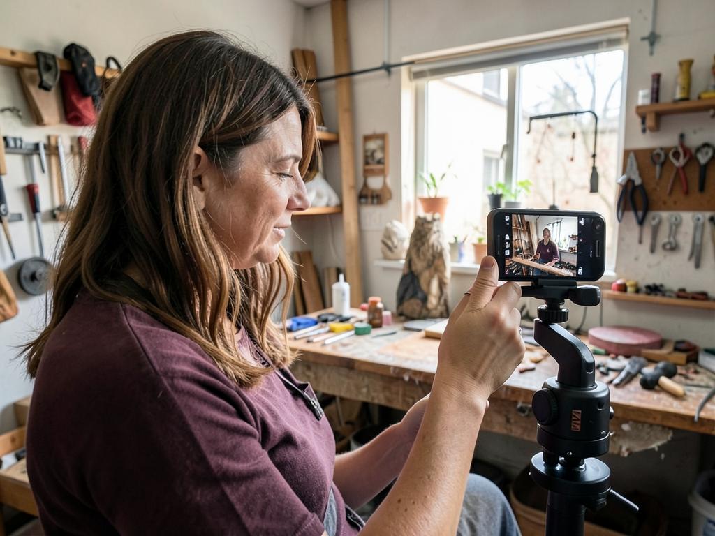 Tournage vidéo dans l'atelier d'un artisan